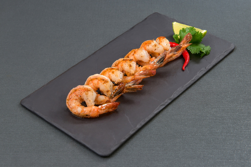 Жареные креветки Лангустино