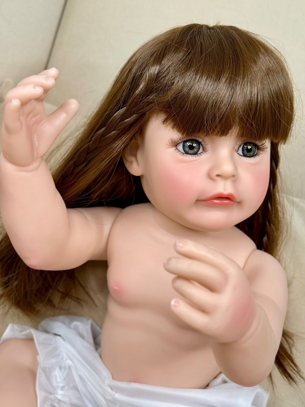 Кукла Реборн виниловая 55см без одежды (FA-038W)