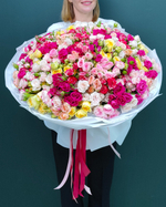 Кустовая роза микс,101шт(00210)