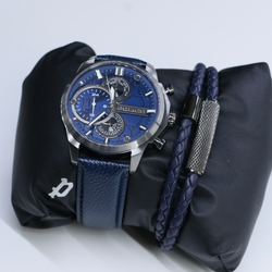 Подарочный комплект Police: мужские часы и браслет