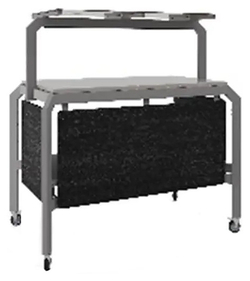 Стол нейтральный Кобор AN220 aluminum/glazed/sky