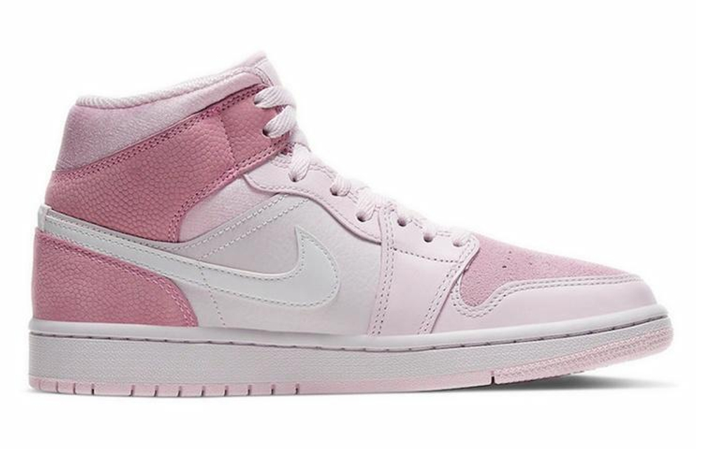 Кроссовки Jordan Air Jordan 1 Mid Digital Pink (Женская размерная сетка)