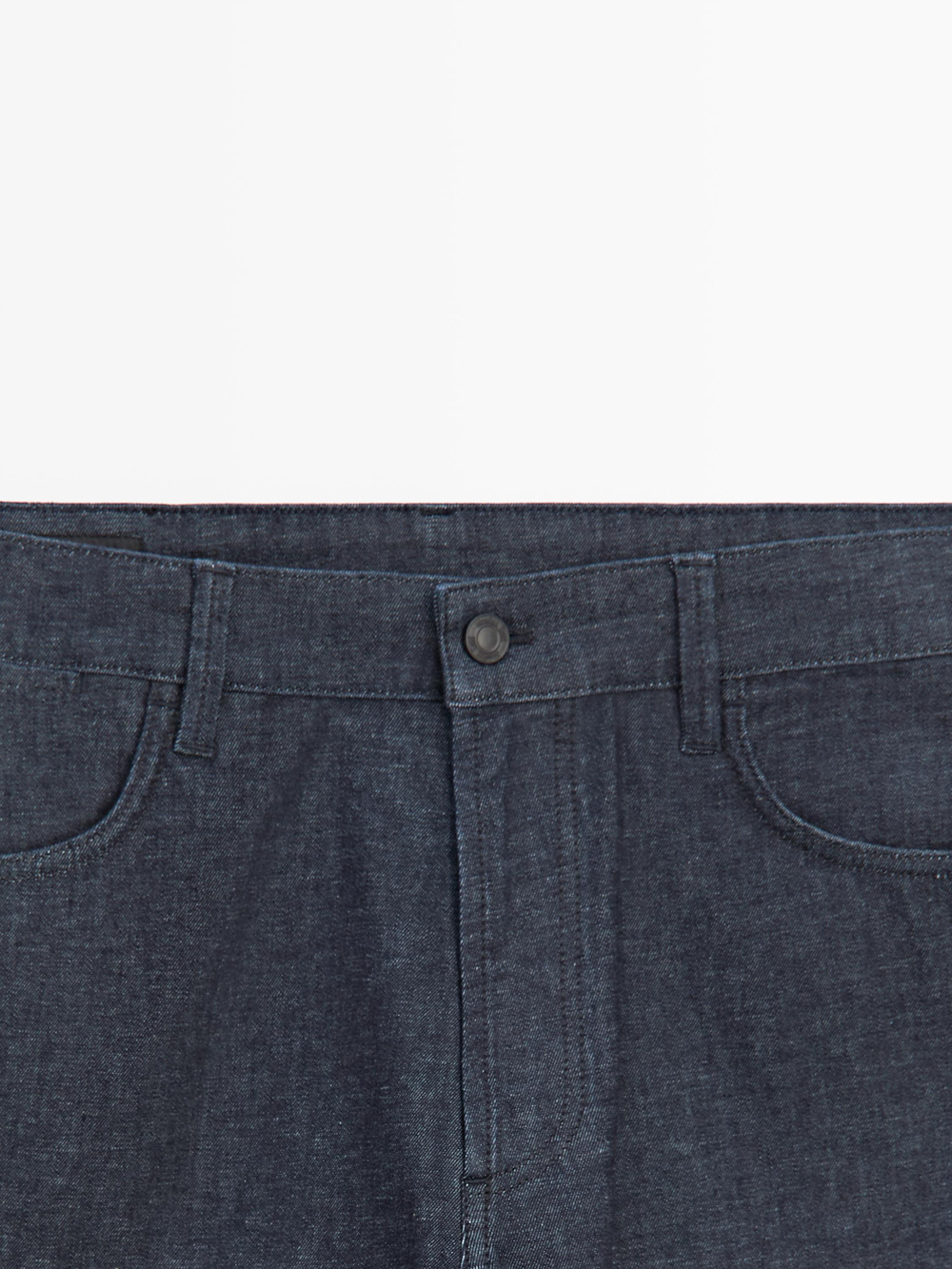 Massimo Dutti Легкие джинсы Slim fit с эффектом ополаскивания, глубокий синий