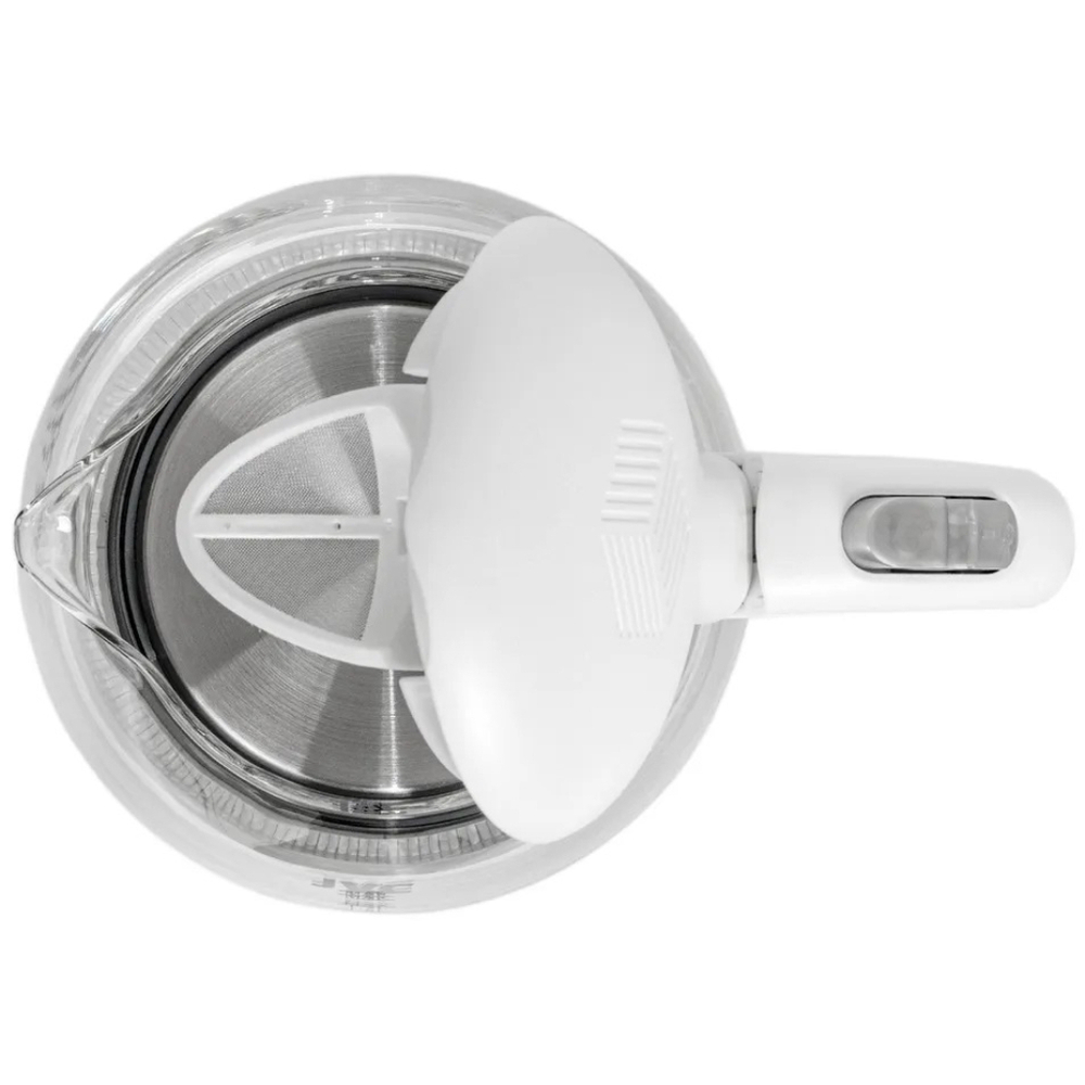 Чайник электрический JVC, JK-KE1514, бел, 1.7 л, 2200 Вт, ск нагр элем, стекло