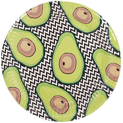 Набор тарелок бумажных «Авокадо» (17 см, 6 шт) флоупак