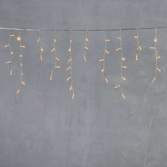 Светодиодная бахрома с колпачком 3,1*0,5 м., 120 экстра теплых белых LED ламп, прозрачный провод ПВХ, IP65, LTC (PIL120CAP-10-2EWW)