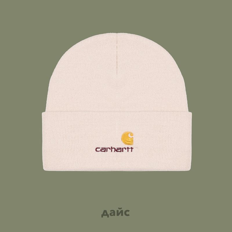 Шапка Carhartt WIP American Script Beanie артикул:I034235_moonbeam - купить в магазине Дайс