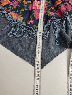 Косынка комбинированная с шерстью