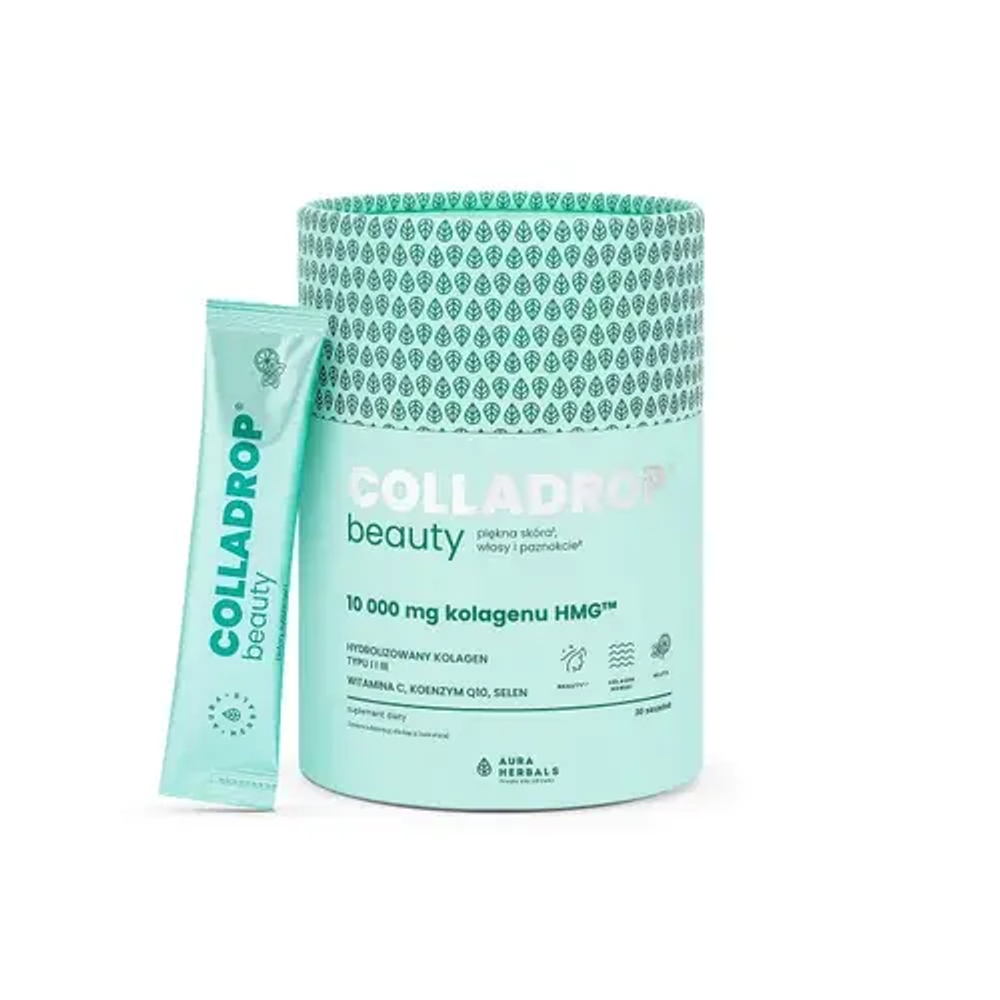 Colladrop Beauty - Коллаген HMG 10000 мг, 30 пакетиков со вкусом мохито