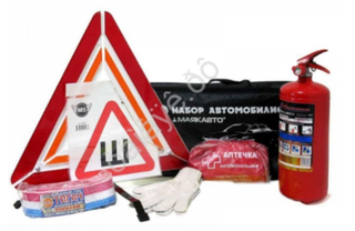Сумка автомобилиста "МаякАвто"№2 ЛЮКС - 9270на (огнетуш+перч+аптеч+трос+знак ав)