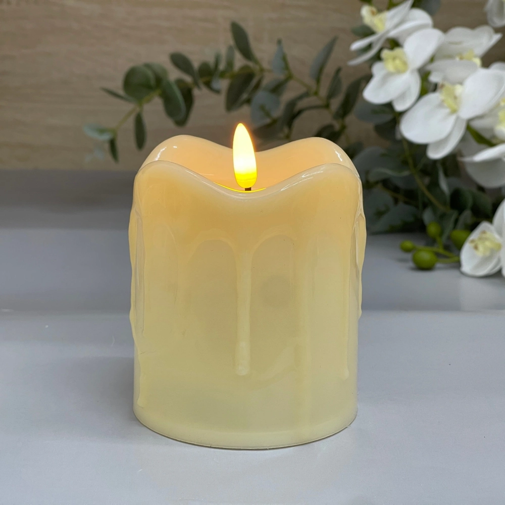 Сувенир с подсветкой «Свеча - Огонь» 9*10 см (работает от батареек 3 АА)