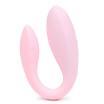 Нежно-розовый вибратор для пар с пультом ДУ (Цвет: нежно-розовый)