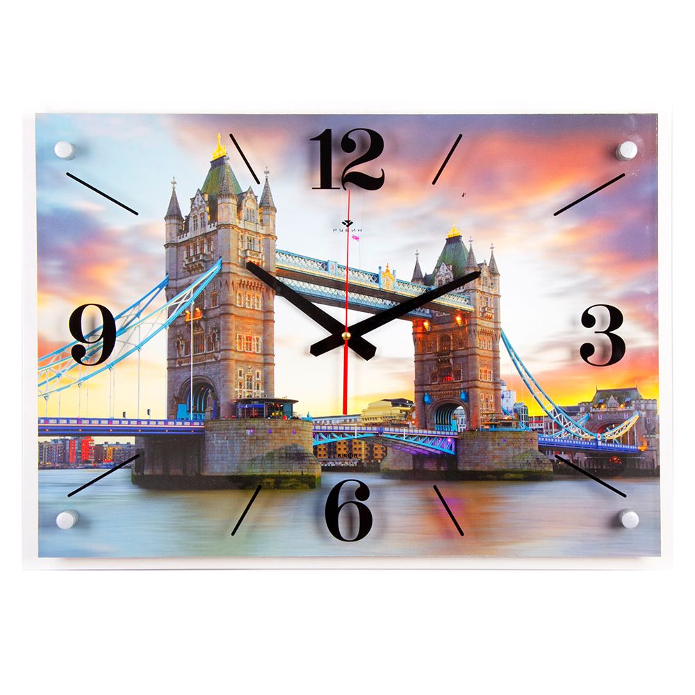 Часы 21 Bek настенные  4056-585 &quot;Тауэрский мост и Темза&quot;