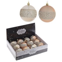 GAEM Набор из 12шт Украшение новогоднее "Шар", D 8 см, L35 W27 H8,5 см