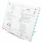 Подставка для книг и учебников BRAUBERG White регулируемый угол наклона металл (2 штуки в упаковке)