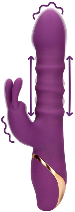 Shots Media Orchidee Purple - Вибратор с тремя движущимися кольцами