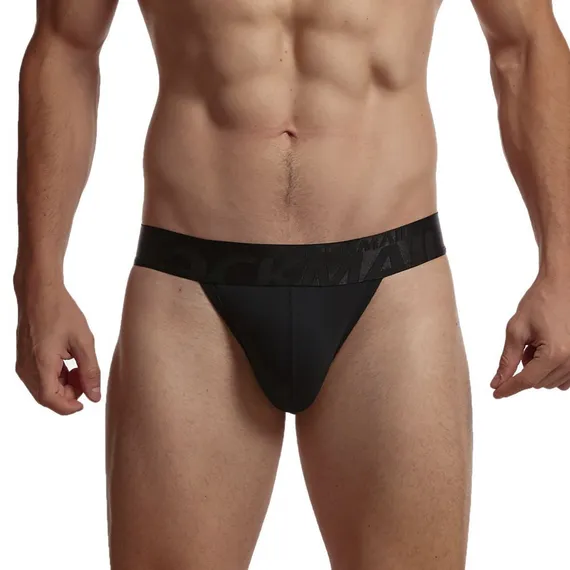 Мужские трусы танга черные JOCKMAIL JM3032-2