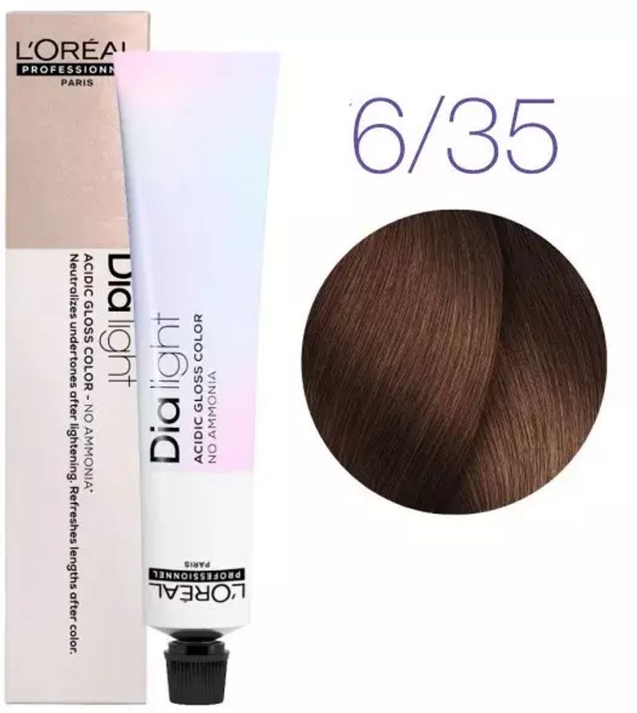 L&#39;Oreal Professionnel Dia Light 6.35 темный блондин золотисто-махагоновый 50мл