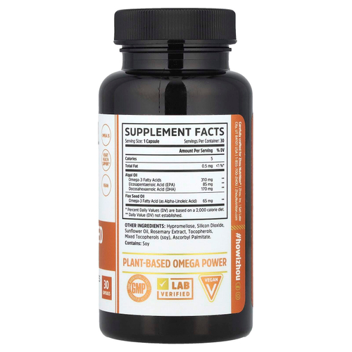 Zhou Nutrition, Омега на растительной основе, 30 капсул