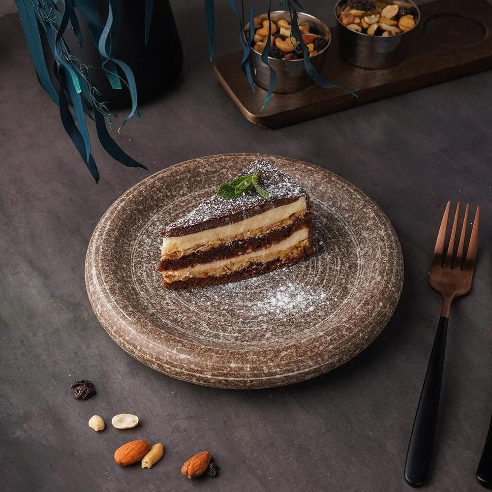 Блюдо круглое d 20 см h3 см Brown Untouched Taiga P.L. Proff Cuisine [1]