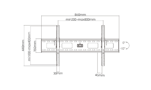 Крепление для дисплея потолочное FIX PLB-35XL