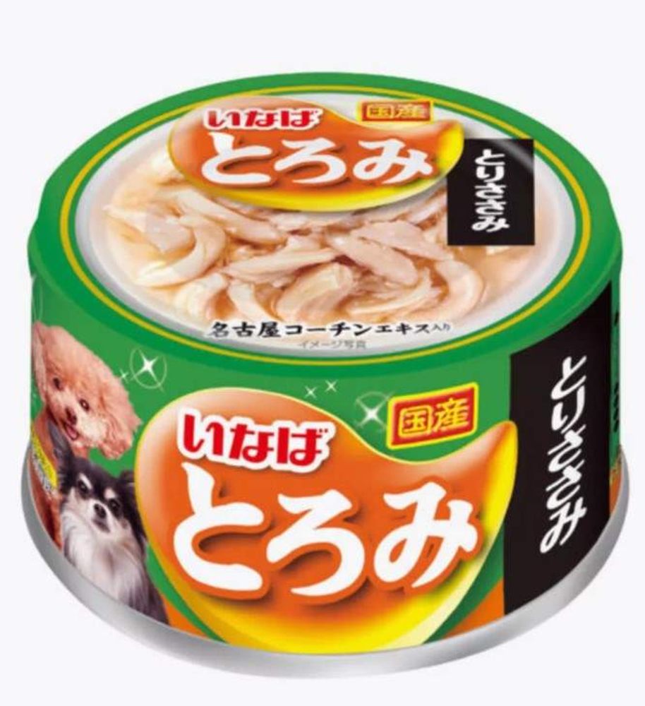 Влажный корм для собак INABA Toromi куриное филе в бульоне, банка 80 г