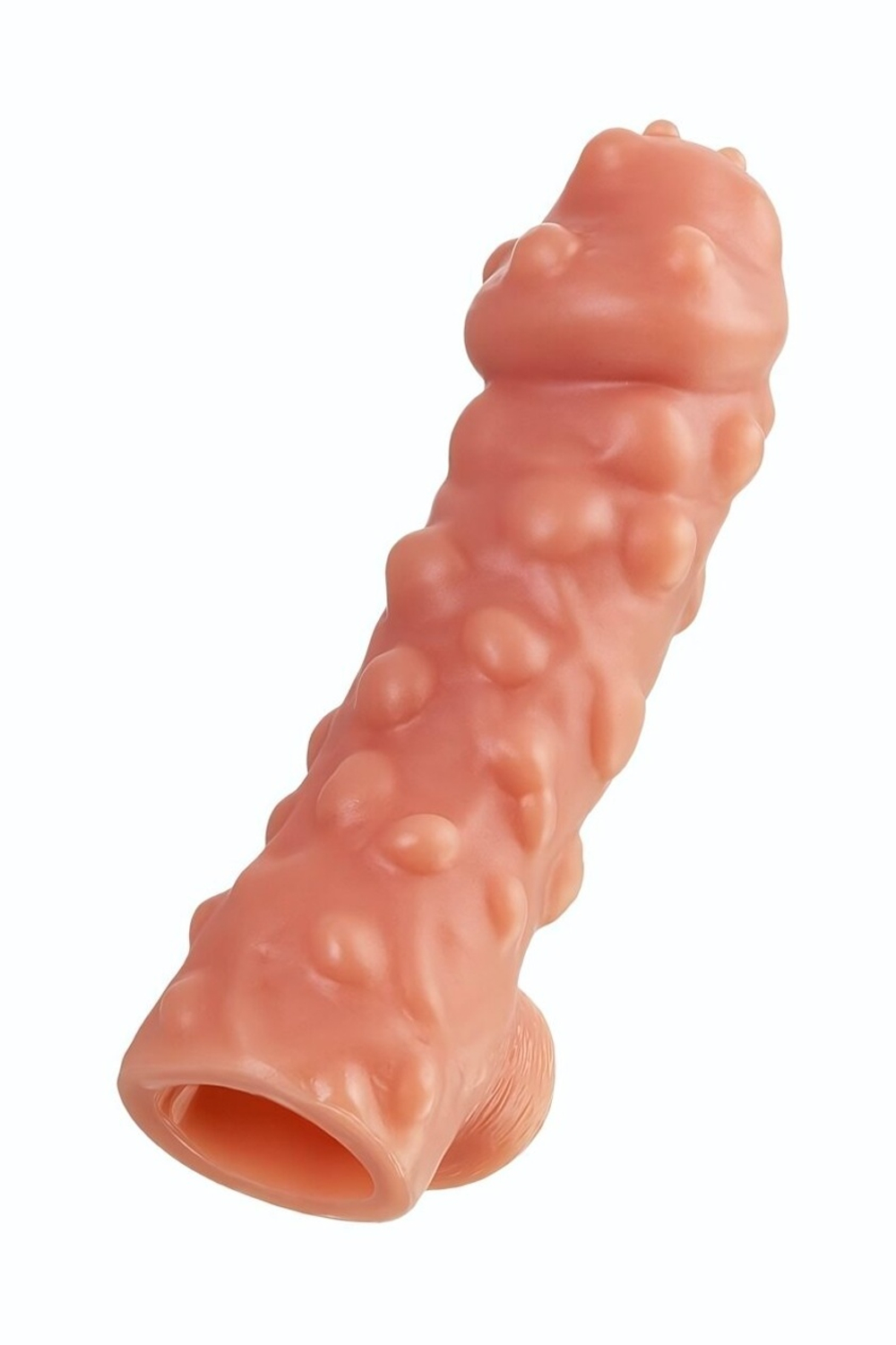 Насадка на фаллос с крупными бугорками Cock Sleeve 003 Size M - 15,6 см. (Цвет: телесный)