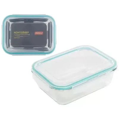 Контейнер DIAFANO,1000 мл из жаропрочного стекла с крышкой из пластм,прямоуг,темп режим -40 до +300С