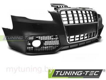 Передний бампер S-LINE CHROME BLACK для Audi A4 B7
