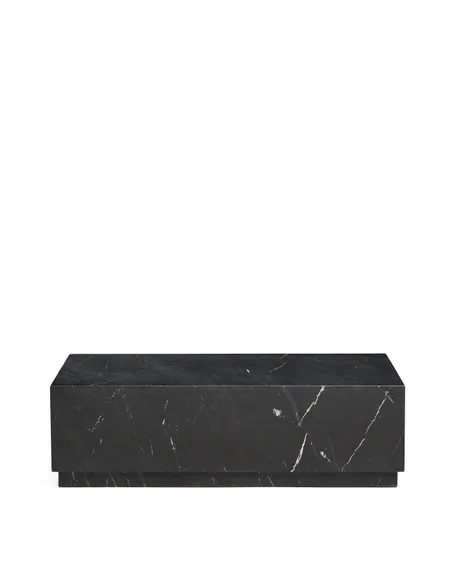 Журнальный столик Sorein из черного мрамора 100 x 50 см