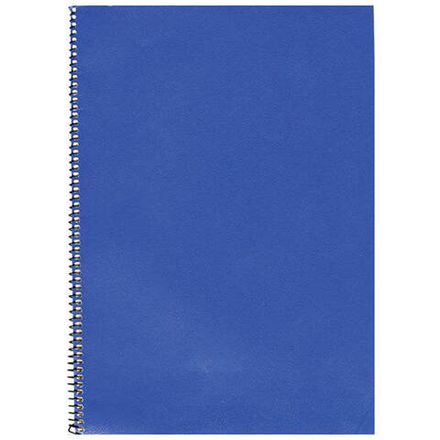 Тетрадь 96л, А4, клетка, на спирали, бумвинил, КФОБ, синяя