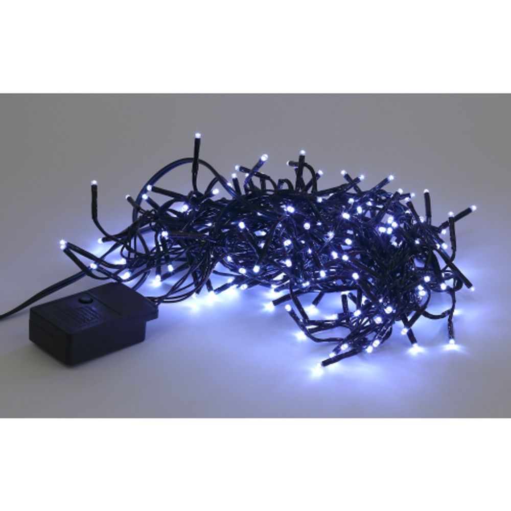 ENIN - GC ЭРА Гирлянда LED Нить Мишура 3,9 м зеленый провод, холодный свет, 220V | Гирлянды