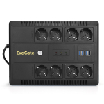 Источник бесперебойного питания  Exegate NEO NNB-800.LED.AVR.8SH.CH