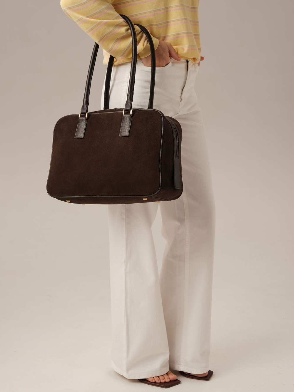 Замшевая сумка DBR Dominique 31389 черный каштан