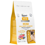 Сухой корм для щенков и беременных и кормящих собак мини пород Брит Brit CARE Mini Puppy&Junior Healthy Growth с индейкой 0,4 кг