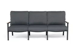 "Крокус" лаунж-зона 5-местная из алюминия, цвет темно-серый