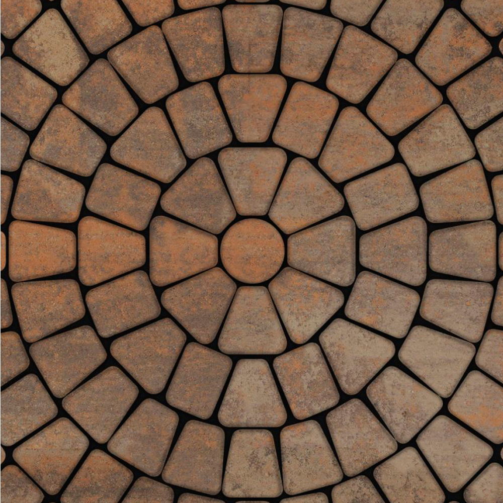 ТРОТУАРНАЯ ПЛИТКА КЛАССИКО - Б.2.КО.6 ЛИСТОПАД ГЛАДКИЙ КЛЕН, КОМПЛЕКТ ИЗ 3 ВИДОВ ПЛИТ