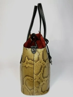 Сумка из натурального питона бежево-песочного цвета