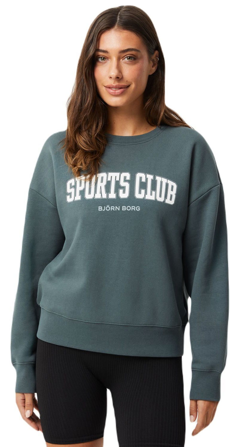 Женская Кофта теннисная Björn Borg Ace Boyfriend Crew - серый