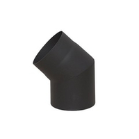 Отвод КПД чёрный 45° D150 мм (сталь 2 мм)