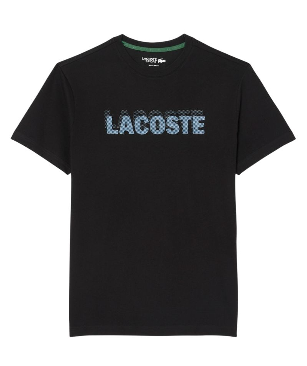 Теннисная футболка Lacoste Ultra Graphic Print Sport - black/light blue