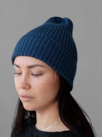Шапка вязаная-резинка весенняя/осенняя КЭП(Сапфир)