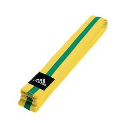 Пояс для тхэквондо Adidas Club желто-зеленый