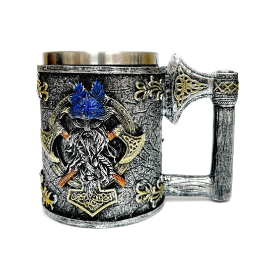 3D Кружка Викинг, металл внутри, 450мл