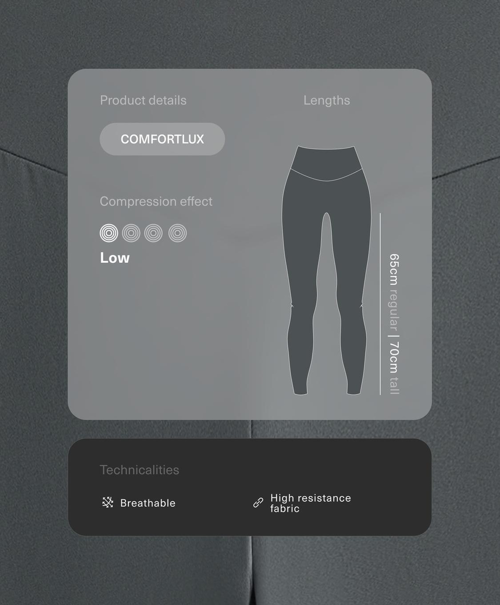 OYSHO Легинсы Comfortlux длиной до щиколотки с высокой посадкой, стальной серый