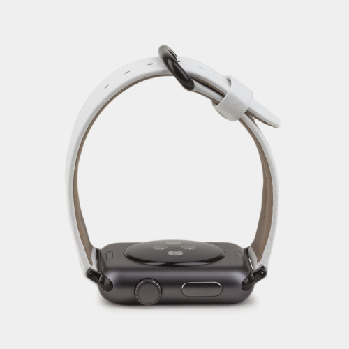 Ремешок для Apple Watch 44/45/46 mm из кожи теленка, белого цвета