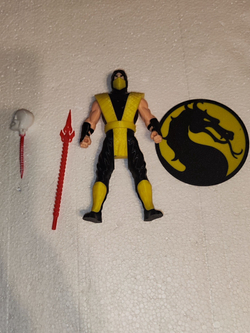 Подвижная фигурка "Скорпион" Mortal Kombat, пластик, цвет желтый