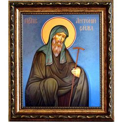 Антоний Римлянин, Новгородский, Преподобный. Икона на холсте.