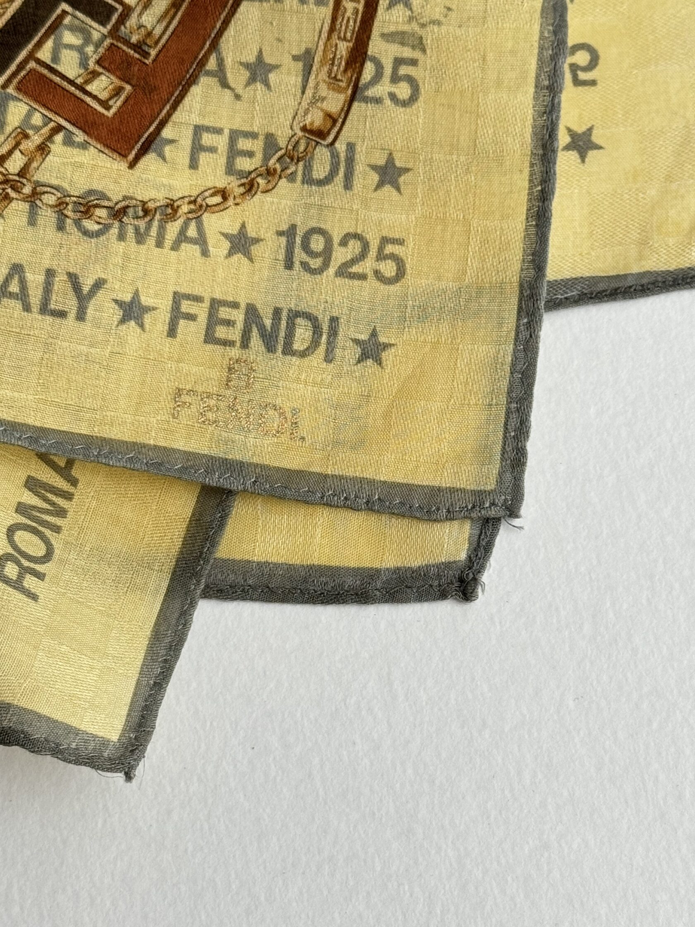 Платок жёлтый Fendi