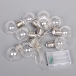 Гирлянда для дома «Теплый свет» на батарейках 3,0 м, 10 насадок, 80 ламп LED, d-5 см, 2 реж, (3АА), IP-20, Теплый белый